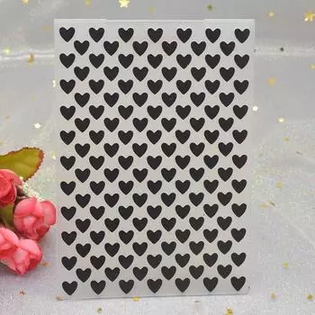 Сетка в виде сердца, пластиковые папки с тиснением, трафарет для DIY, скрапбукинг, альбом, рамка, шаблон, декор, искусство