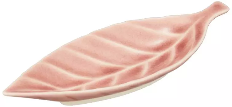 Seto Ware Efu Kiln Plate Dish S 15 x 6 cm Rose Pink Microwave Dishwasher Safe Made in Japan Leaf Approx. 027-0512