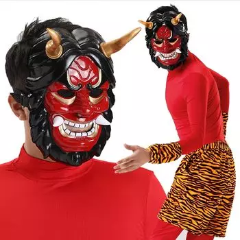 Setsubun Oni Красный Синий Oni 5 шт Oni Oni Oni Setsubun Bean Сценическое представление Культурное фото Аниме Праздничное мероприятие Взрослый [HOLOUN] Костюм, Oni, Косплей,