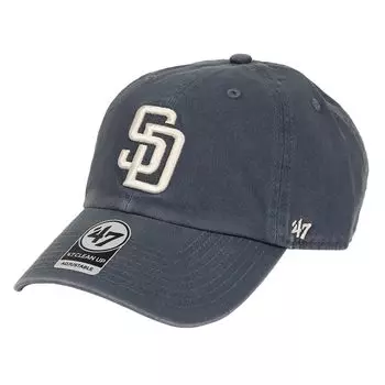 Seven 47 Cap Cleanup Low Cap Major League Hat Unisex Logo San Diego Padres Vintage Navy 2 [Forty Brand] Мужская женская темно-синяя,