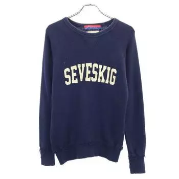 SEVESKIG Long sleeve trainer M Sweatshirt in distressed leather and pile Men s Used