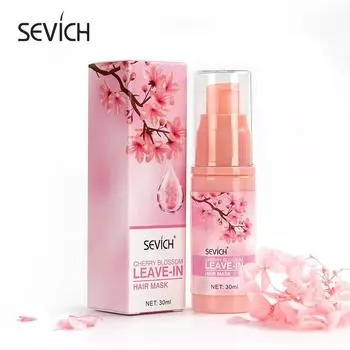 Sevich 30ml Разглаживает несмываемую маску для волос с цветком вишни Аминокислотная маска для ухода за волосами помогает восстановить поврежденные волосы Питательная маска для волос