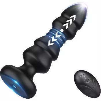 Секс-игрушки для секса Анальные пробки - Анальные игрушки Секс-игрушка с дистанционным управлением Вибрирующая анальная пробка Вибратор для точки G, Анальные шарики с 5 вибрациями и толчками