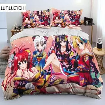Сексуальная девушка High School DxD аниме комплект постельного белья пододеяльник постельный комплект пододеяльник наволочка одеяло king size для мальчиков для взрослых 70x133cm 2pcs