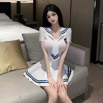 Сексуальное белье косплей японский матросский костюм студенческий костюм сексуальная униформа соблазнение сексуальный костюм для выступлений One Size