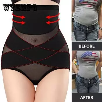 Сексуальные трусы Bady Shaper, Корректирующее белье для женщин, Корректирующее белье для живота, с высокой талией, Корректирующее белье для живота M 40-48kg чёрный