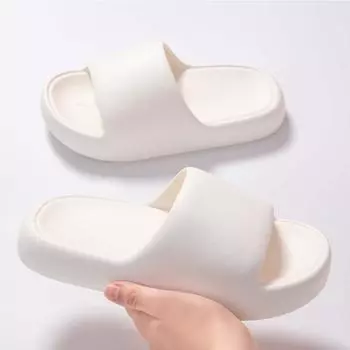 Сексуальные женские летние тапочки, сандалии, пляжные шлепанцы, шлепанцы, обувь для ванной на толстой подошве, обувь из ЭВА 36-37 белый
