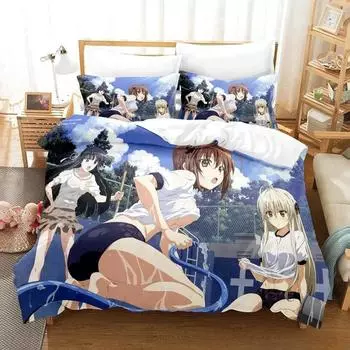 Сексуальный комплект постельного белья Yosuga No Sora, пододеяльник, одеяло, комплект постельного белья, наволочка, размер King Queen Twin для мальчиков и девочек для взрослых 135X200cm-2pcs