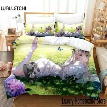 Sexy Yosuga No Sora Bedding Set Single Twin Full Queen King Size Bed Set Adult Kid Bedroom Duvet cover Sets Anime Bed Sheet Set 70x133cm 2pcs