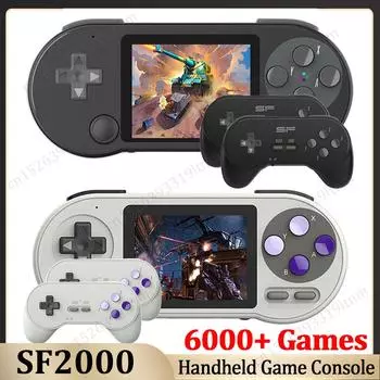 SF2000 3-дюймовая портативная игровая консоль, встроенные 6000 ретро-игр, 1500 мАч, портативные игровые плееры для Fc Gba, подарок на день рождения для детей Only Controller2