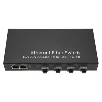 SFP Ethernet Fiber Switch До 120 км 4 оптических порта 2 электрических порта 10 100 1000M Ethernet Fiber