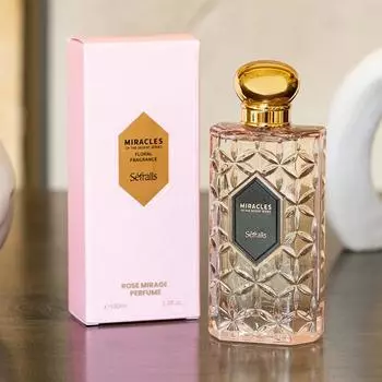 Sfralls ROSE MIRAGE ДУХИ ЦВЕТОЧНЫЕ АРОМАТ 100 мл/3,4 жидких унций Свежий и элегантный, изысканный и роскошный, стойкий аромат, прозрачный