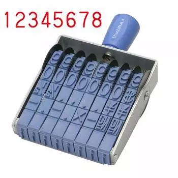 Shachihata Rotating Rubber European Extra Stamp 92 x 10 Gothic Font Stamp, Stamp, 8-line, Large, Size Approx. mm,