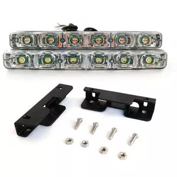 Shakeproof 12v Auto Fog Lamp Waterproof Headlamp Car Accessories Turn Signal Universal Car Daytime Running Lights