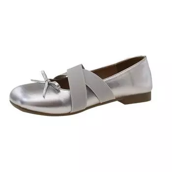 Shallow temperament square head with skirt Mary Jane shoes autumn new bow ballet shoes student casual shoes 35