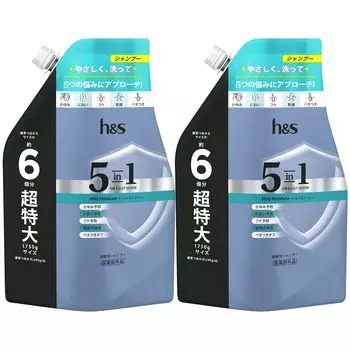 Шампунь 5в1 x 2 Набор Заправка Очень большой размер Мягкое увлажнение h&s 1,75 л H&S