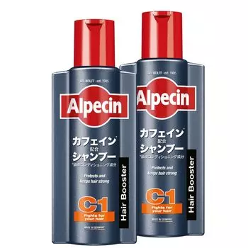 Шампунь Alpecin 375 мл x 2 флакона Шампунь для кожи головы Уход за кожей головы для мужчин 1 продаваемый бренд по уходу за волосами Caffeine № 1 в Германии.