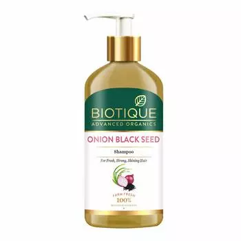 Шампунь Biotique Onion Black Seed для свежих, крепких и блестящих волос, 300 мл | Контроль выпадения волос, Ha