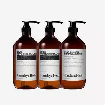 Шампунь Bouquet Garni Himalayan Herb Nard Total Care с фирменным ароматом 1000 мл x 2 + Уход x 1