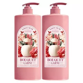 Шампунь Bouquet Garni Silk Keratin с ароматом белого мускуса, 1,5 л, 2 шт.