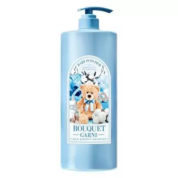Шампунь Bouquet Garni Silk Keratin с ароматом детской присыпки, 1,5 л, 1 шт.