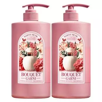 Шампунь Bouquet Garni Silk Keratin с белым мускусом, 1 л, 2 шт.