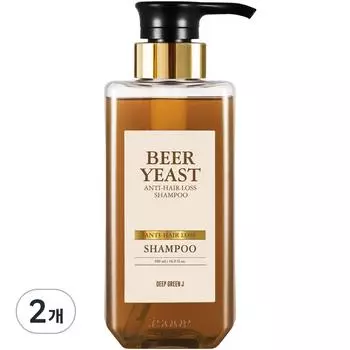 Шампунь Deep Green J Brewer s Yeast для облегчения симптомов выпадения волос с ароматом белого цветочного мускуса, 500 мл, 2 шт.