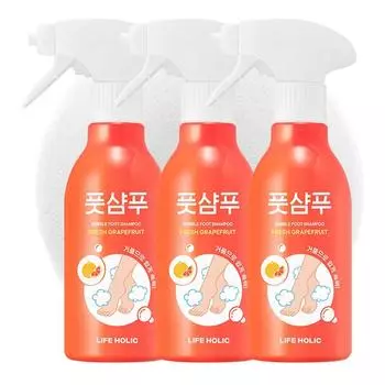 Шампунь для ног Lifeholic Bubble, свежий грейпфрут, 1 шт., 3 шт., 400 мл
