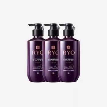 Шампунь для жирной кожи головы Ryo Jayangyunmo 400 мл 3 шт.