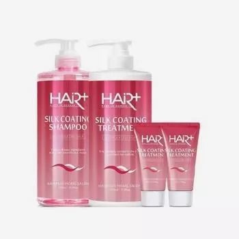 Шампунь Hair Plus Silk 1000 мл + Лечение 1000 мл + 2 Процедуры 50 мл