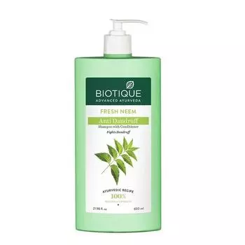 Шампунь и кондиционер против перхоти Biotique Fresh Neem | Контролирует перхоть |наша |Подходит для всех типов кожи | 650 мл