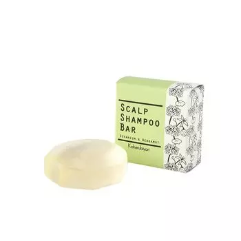 Шампунь Koharubiyori Scalp Shampoo Bar 100 г Сделано в Японии Твердый шампунь Слабое раздражение Высококонцентрированная пена Уход за кожей головы Аромат герани и бергамота
