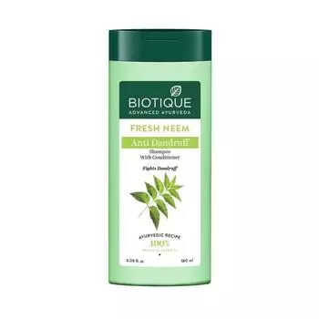 Шампунь-кондиционер против перхоти с Нимом (180 мл), Fresh Neem Anti Dandruff Shampoo with Conditioner, Biotique 180 ml