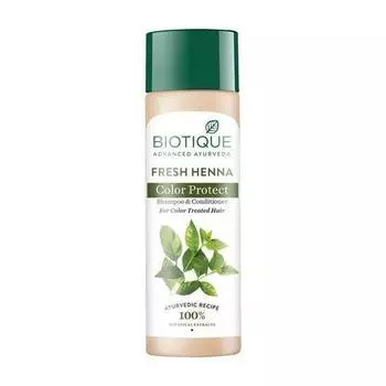 Шампунь-кондиционер с Хной (120 мл), Fresh Henna Color Protect Shampoo & Conditioner, Biotique 11.09375