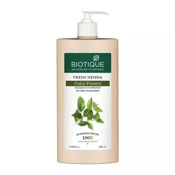 Шампунь-кондиционер с Хной (650 мл), Fresh Henna Color Protect Shampoo & Conditioner, Biotique 650 ml
