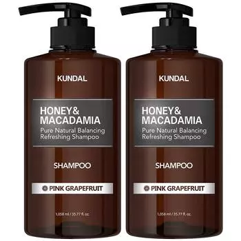 Шампунь Kundal Nature с ароматом розового грейпфрута, 1,058 л, 2 шт.