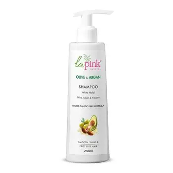 Шампунь La Pink Olive & Argan с авокадо | Для гладких, блестящих и свободных от пушистости волос | Формула на 100% без микропластика | Все типы волос | 250 мл