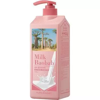 Шампунь молочный баобаб с ароматом Flora Bouquet, 1 шт., 1 л