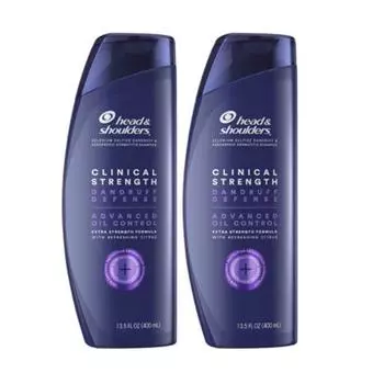 Шампунь против перхоти Head & Shoulders Clinical Strength Dandruff Defense Advanced Oil Control, 2 шт., 400 мл