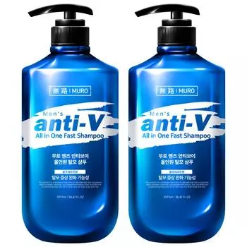 Шампунь против выпадения волос Muro Men s AntiV All-in-One с ароматом голубых феромонов, 1,077 л, 2 шт.