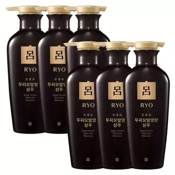 Шампунь Ryo Ginsengbo Scalp and Hair Nutrition для сухих и сухих волос 400 мл x 6