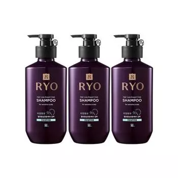 Шампунь Ryo Jayangyunmo Hair Loss Symptom Care для чувствительной кожи головы, 400 мл, 3 шт.
