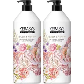 Шампунь с ароматом «Сладкий и цветочный» Kerasys, 1 л, 2 шт.