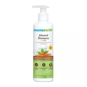 Шампунь с Миндалем: для роста волос (250 мл), Almond Shampoo for Healthy Hair Growth, Mamaearth