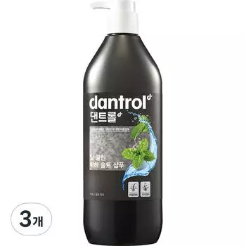 Шампунь с солью и экстрактом перечной мяты Dantrol Deep Clean, 820 мл, 3 шт.