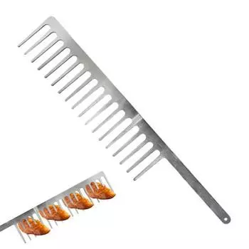 Шампуры для барбекю для гриля Comb Design Anti-Roll Flat Kebab Wewers Многоразовые металлические шампуры для мяса