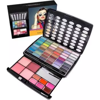 SHANY Glamour Girl Makeup Kit Палитра теней для век Тени для век Румяна Помада Блеск для губ Зеркало Аппликатор Премиальная подарочная упаковка - Винтаж, 1 шт.