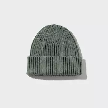 Шапка UNIQLO в рубчик из хлопка