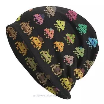 Шапки Skullies, шапки Space Invaders, аркадные шутеры, тонкая шляпа, осенне-весенние шапки-капоты, женские лыжные шапки унисекс