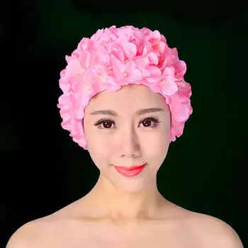 Шапочка для плавания Blossom — дизайн лепестков для женщин Pink